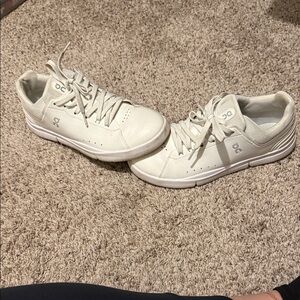 On Running Cream Athletic Shoes